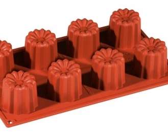 MOLDE SILICONA ROJO 175x300 FORMAFLEX FR032 CANNELÉ 70ML