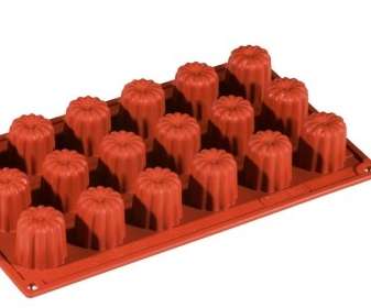MOLDE SILICONA ROJO 175x300 FORMAFLEX FR037 MINI CANNELÉ 24ML