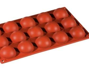 MOLDE SILICONA ROJO 175x300 FORMAFLEX FR039 SEMIESFERA 50MM