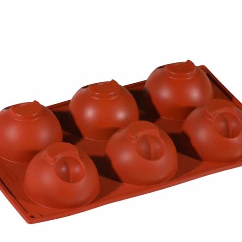 MOLDE SILICONA ROJO 175x300 FORMAFLEX FR053 SEMIESFERA ACOPLADA 75MM