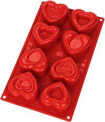 MOLDE SILICONA ROJO 175x300 FORMAFLEX FR064 CORAZON 110ML