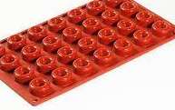 MOLDE SILICONA ROJO 175x300 FORMAFLEX FR073 MICRO SAVARIN CIRCULO 7.5ML