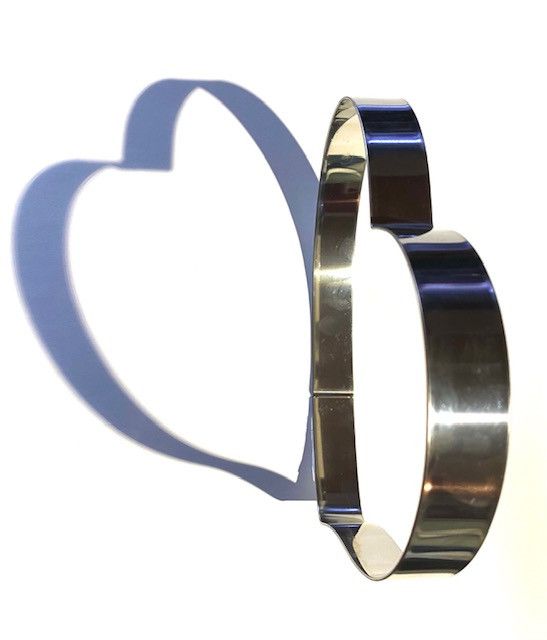 ARO INOX CORAZON LISO 17X16CM X33