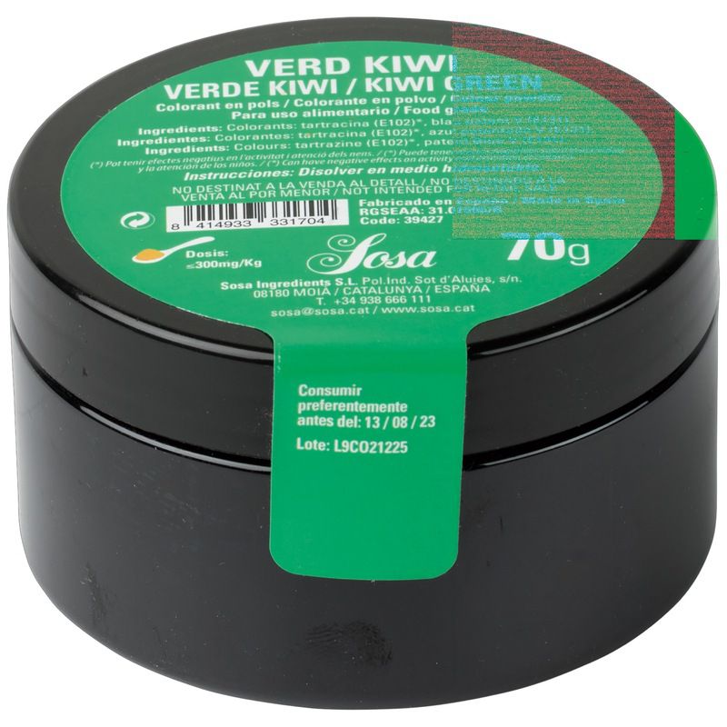 COLORANTE HIDRO VERDE KIWI 70G SOSA