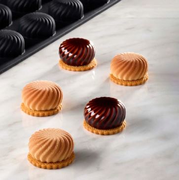 MOLDE SILICONA NEGRO CALEIDON 30 CAVIDADES 40X20h MINI PORCION