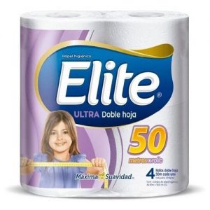 PAPEL ELITE 50 METROS DOBLE HOJA Paquete 8X4