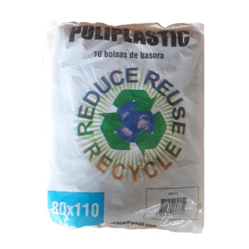 BOLSA DE BASURA NEGRA POLYPLASTIC 80X110 