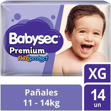 Babysec Premium Talla XG | 14 Unidades