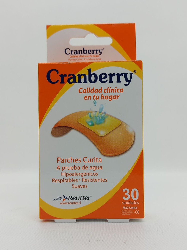 Cranberry Parche Curitas Resistente al Agua | Caja 30 unidades