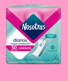 Nosotras Protectores Diarios Largos | Mayor Protección | 50 Unidades