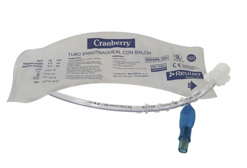 Cranberry Tubo Endotraqueal con Balón 9,0 mm | Unidad