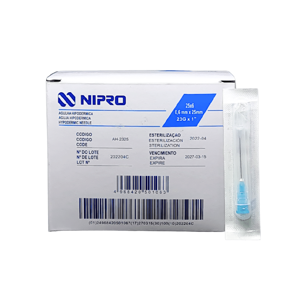 Nipro Aguja Hipodérmica 23G x 1 | Caja 100 un