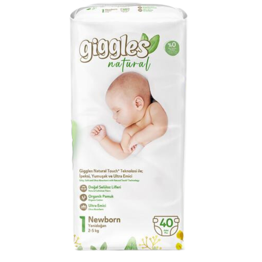 GIGGLES NATURAL 1 NEWBORN 70UN