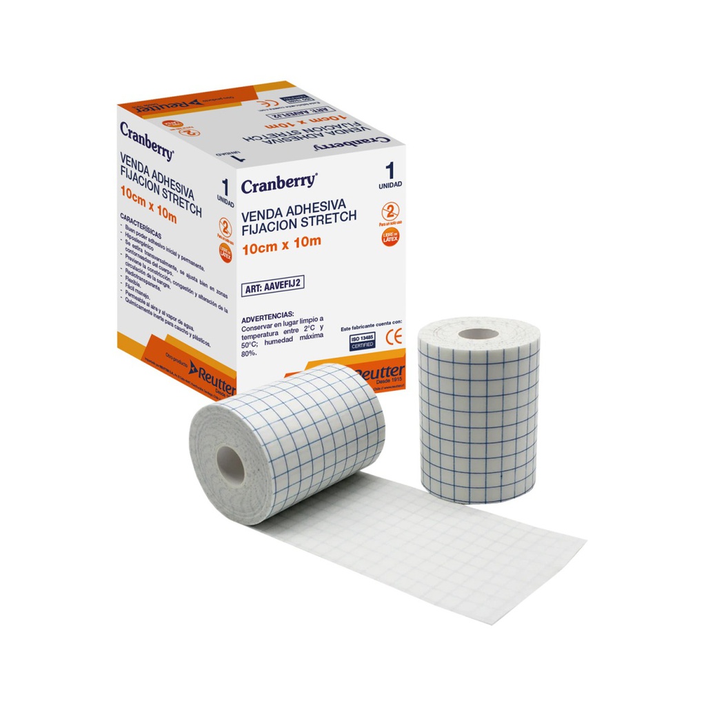 Cranberry Venda Adhesiva de Fijación Stretch 10 cm x 10 mt | Rollo