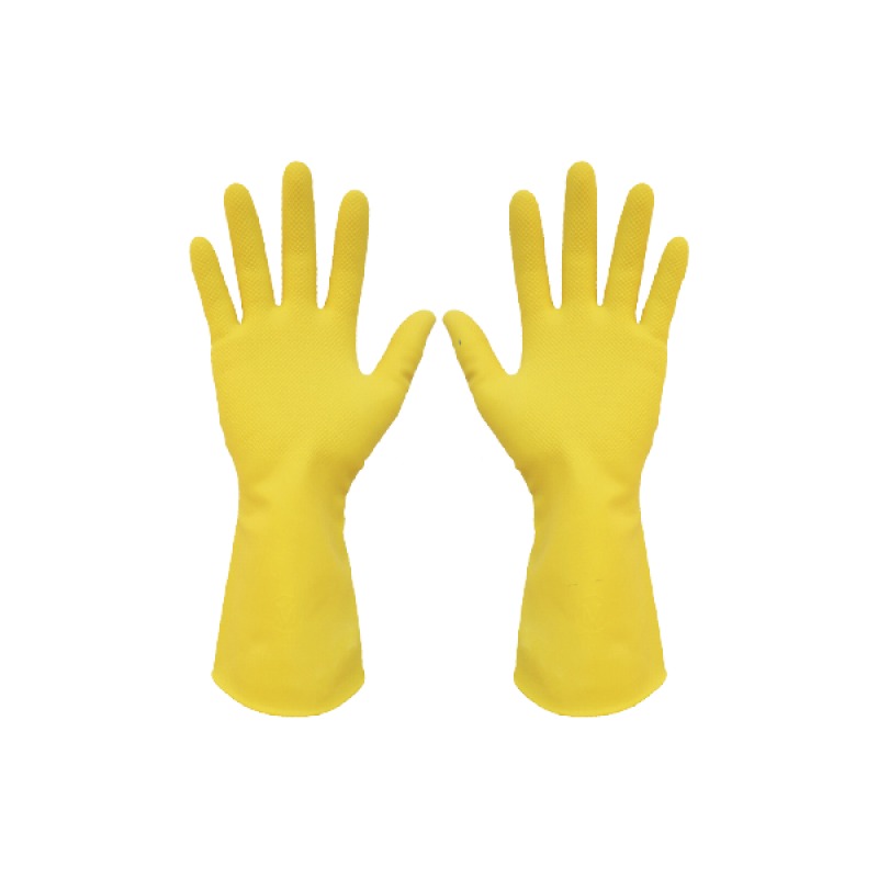 Guantes Domésticos de Látex Amarillo Talla S