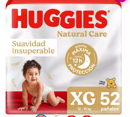 [PI191] Huggies Natural Care Talla XG | 52 un