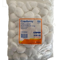 [AATOAL35] Cranberry Tórulas de Algodón 3,5g | Bolsa 100 un