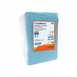 [AABABER1] Babero Desechable Azul 3 Capas | Bolsa x 100 unidades